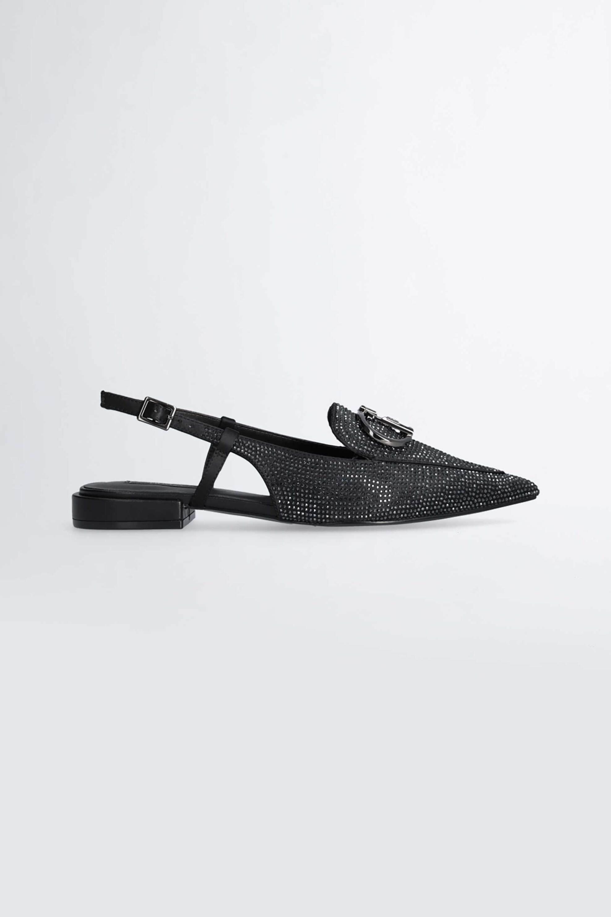  Liu Jo γυναικείες slingback μπαλαρίνες με στρας - SF4185TX001 Μαύρο 2025