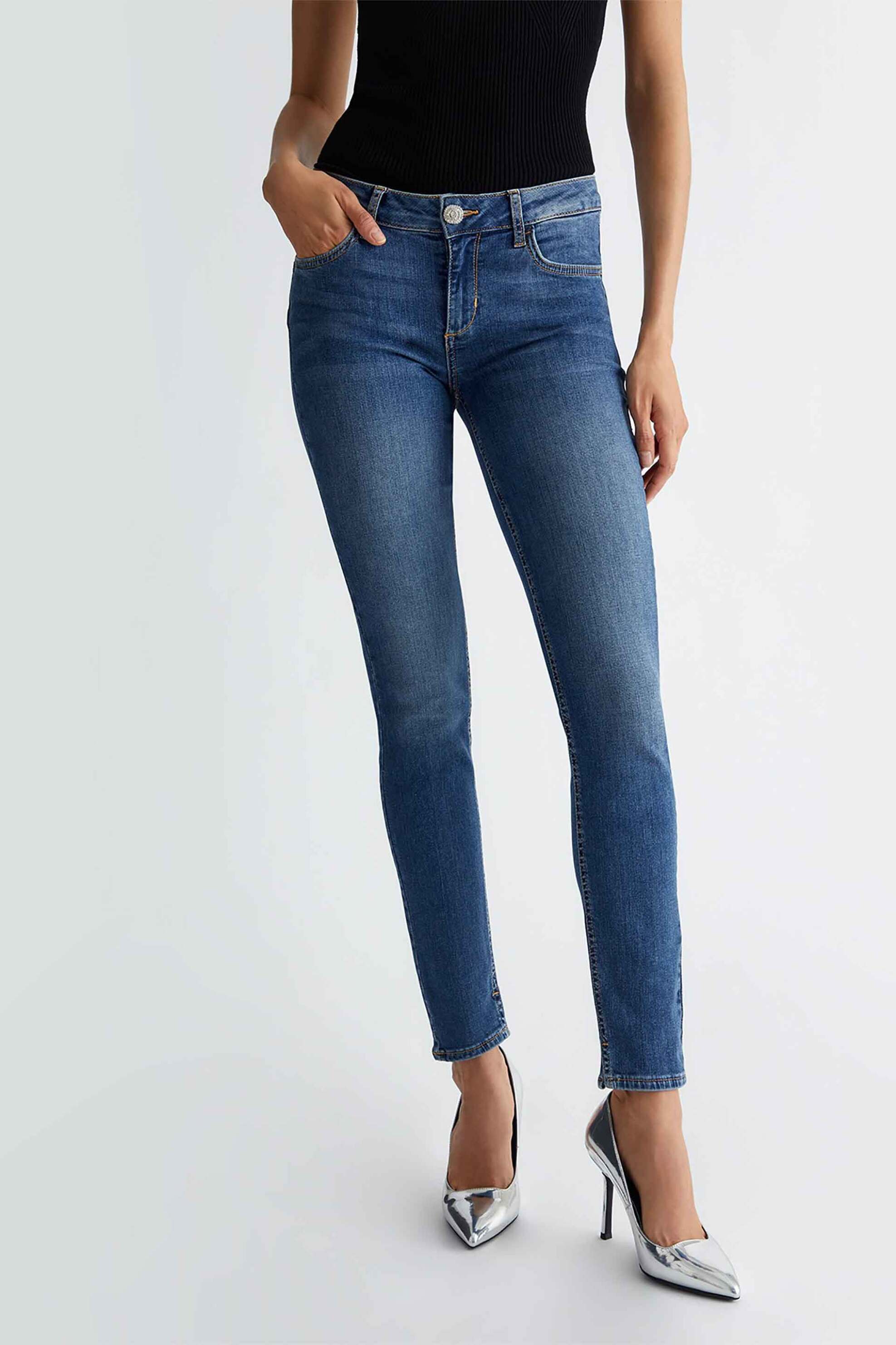  Liu Jo γυναικείo παντελόνι τζιν Skinny Fit - UF4003D4896 Denim Blue 2025