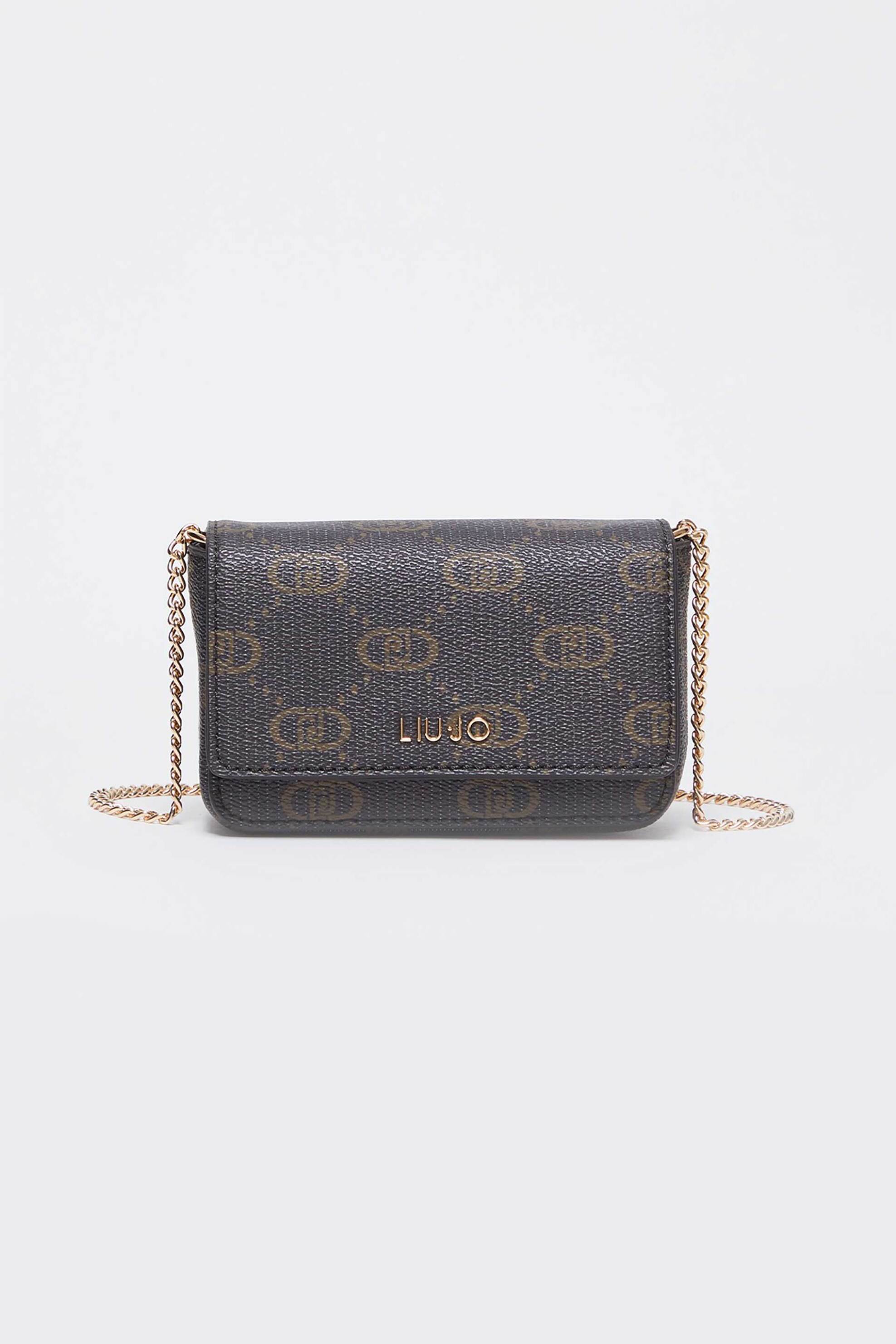  Liu Jo γυναικείo mini bag με all-over logo print - AF4278E0668 Μπεζ 2025