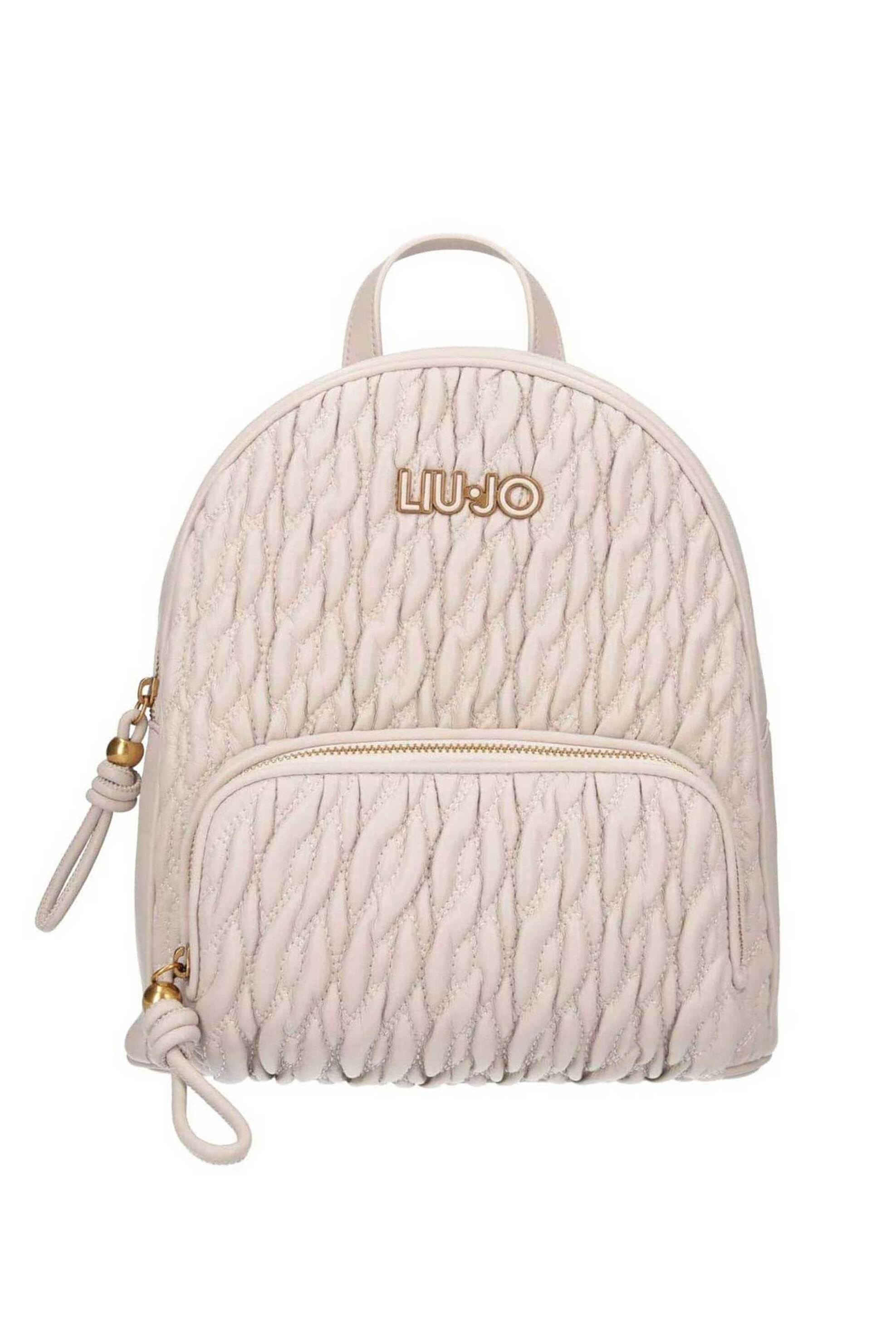 LIU JO Liu Jo γυναικείο backpack μονόχρωμο με ανάγλυφο σχέδιο - AF4169E0457 Εκρού