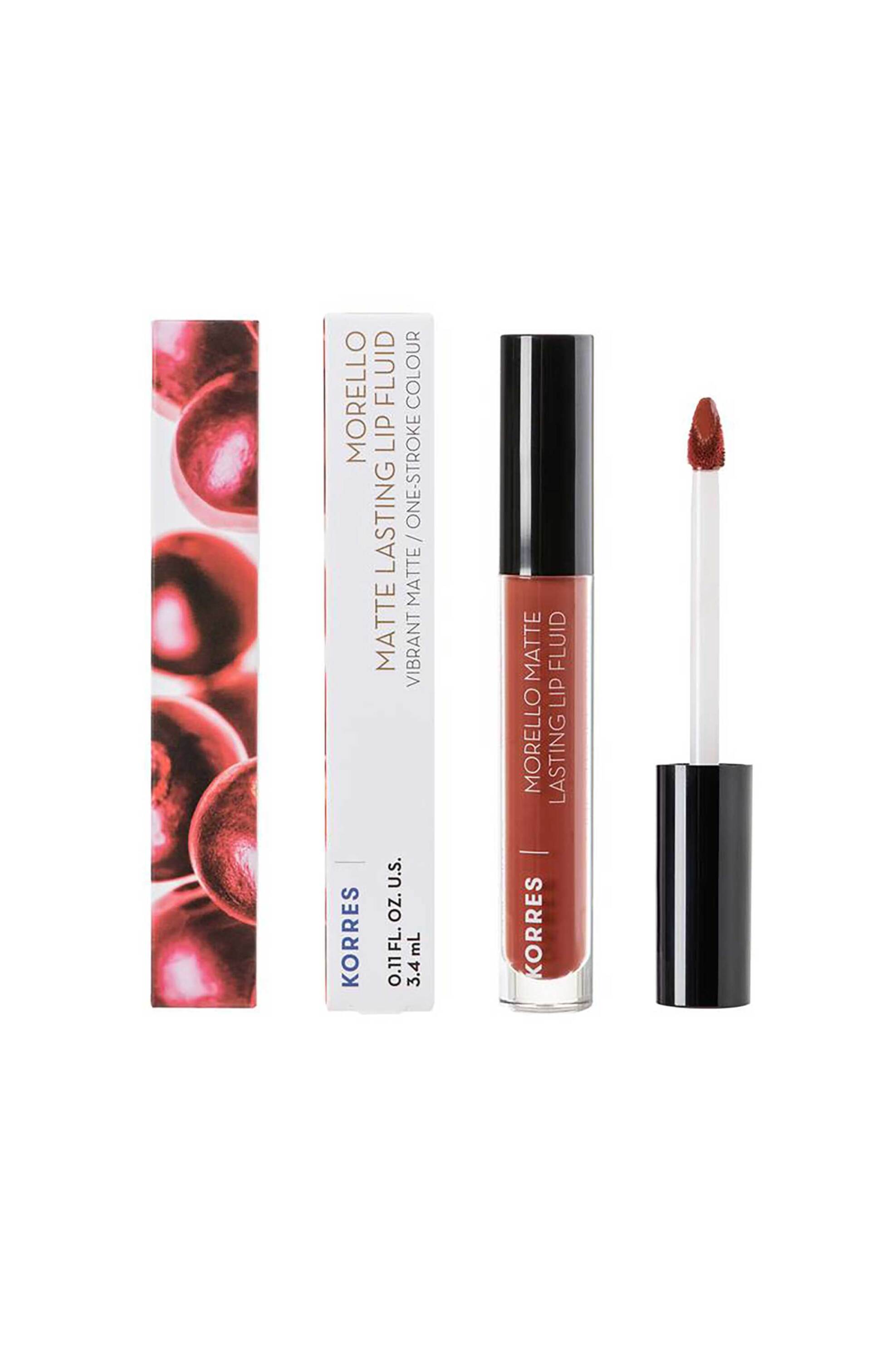 Korres Morello Matte Lasting Lip Fluid 10 Damask Rose 3,4 ml - 21010559 58 Red Clay φωτογραφία