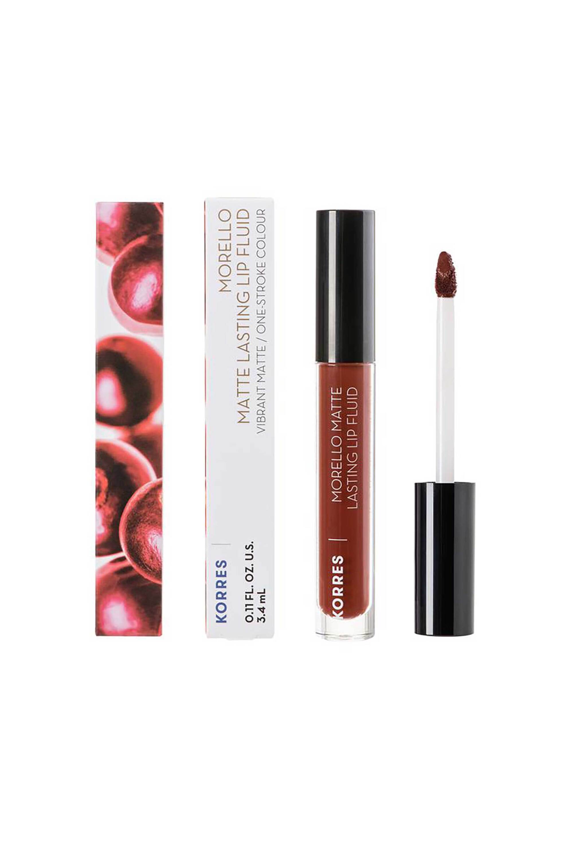 Korres Morello Matte Lasting Lip Fluid 10 Damask Rose 3,4 ml - 21010559 60 Chestnut φωτογραφία