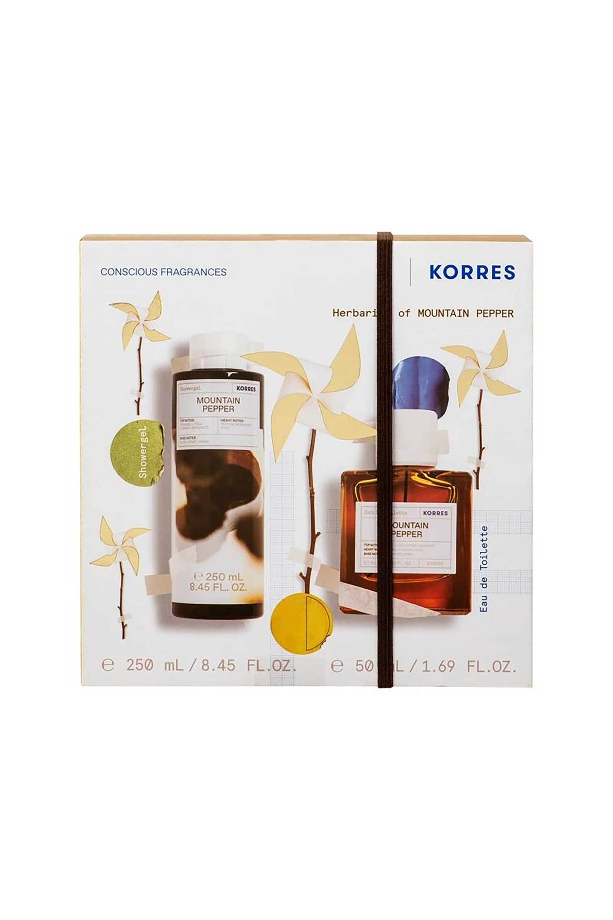 KORRES Korres Herbarium of Mountain Pepper Αφρόλουτρο 250 ml + Mountain Pepper Eau de Toilette Ανδρικό Άρωμα 50 ml - 21012709