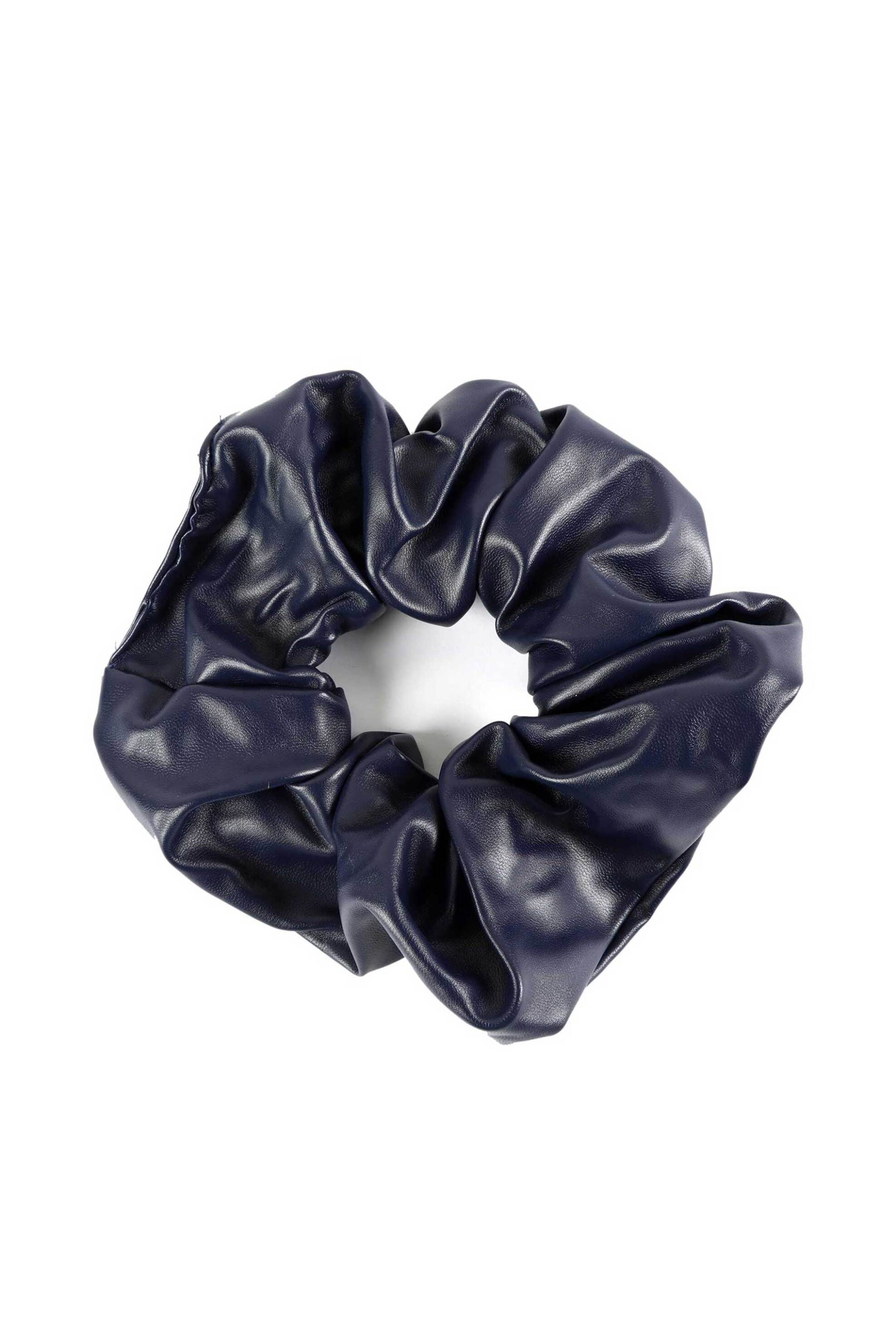 ACHILLEAS ACCESSORIES Achilleas Accessories γυναικείο scrunchie με δερμάτινη όψη - 47000073 Μπλε