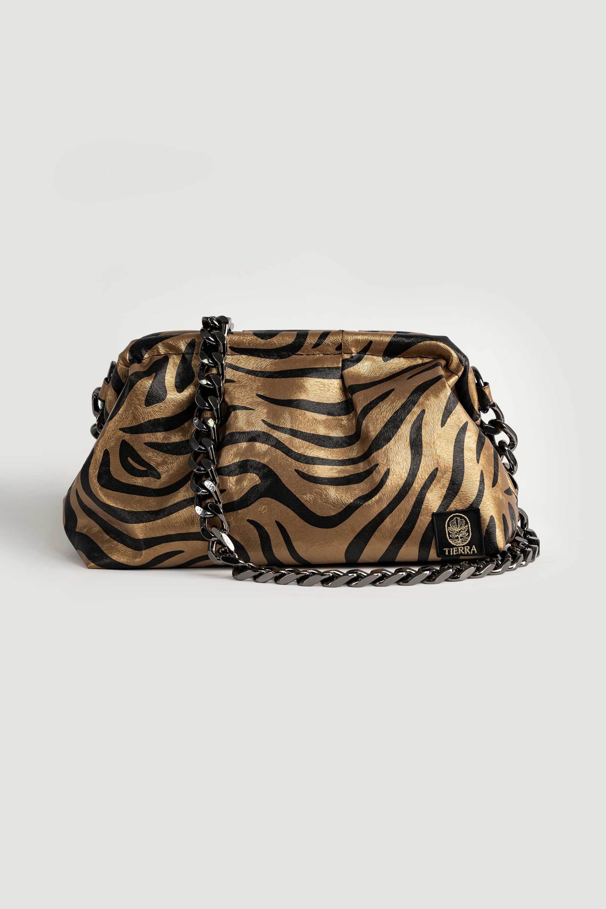  Tierra γυναικεία τσάντα clutch με animal print 