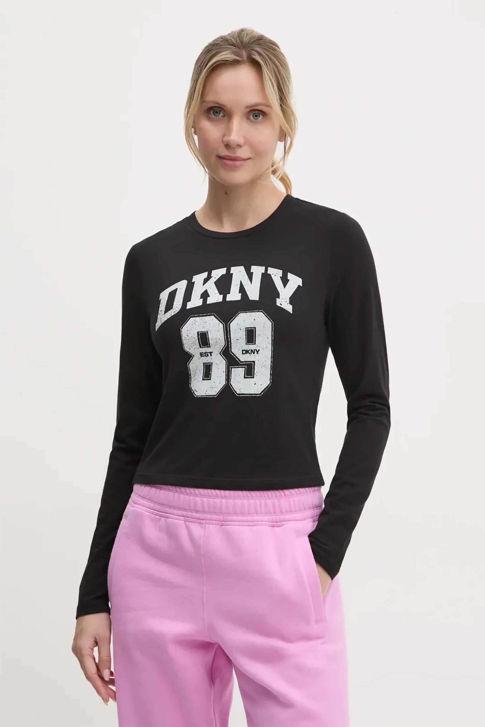 DKNY DKNY γυαικεία μπλούζα με λογότυπο - DP4T9979 Μαύρο