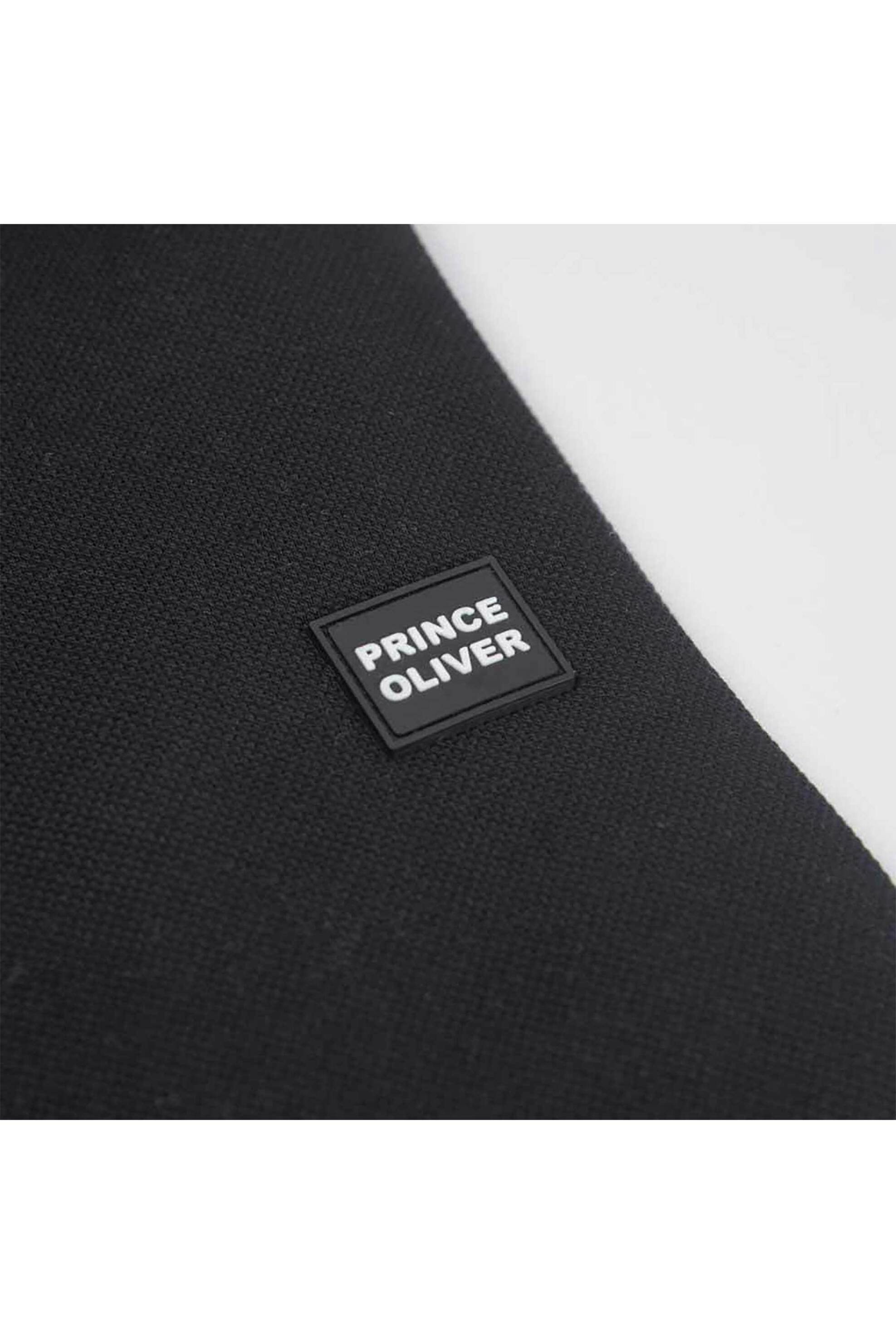 Prince Oliver ανδρική πλεκτή μπλούζα με ψηλό λαιμό και logo patch Modern Fit - 60044037 Μαύρο φωτογραφία