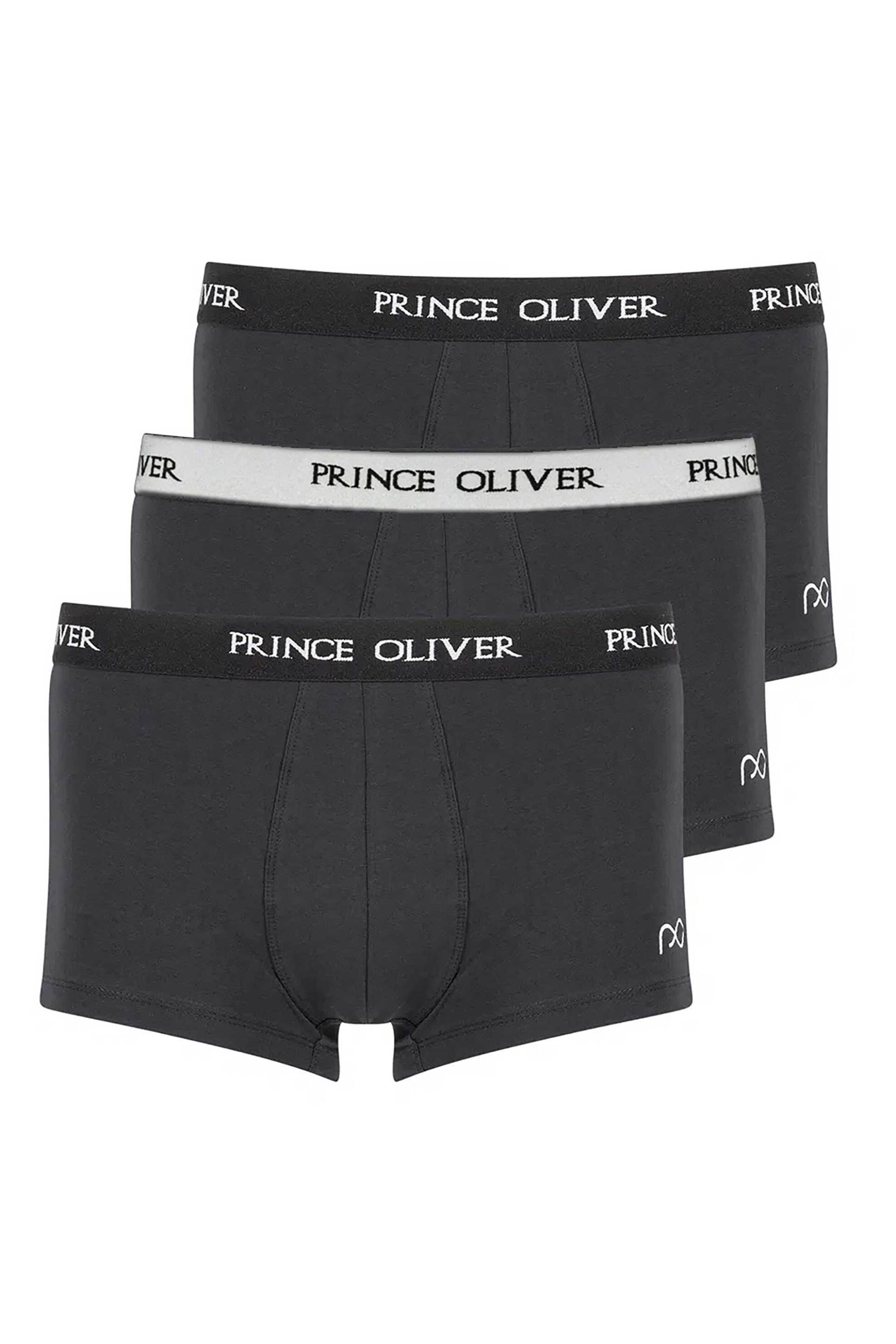 PRINCE OLIVER Prince Oliver σετ ανδρικά εσώρουχα boxer με λογότυπo - 33029031 Μαύρο