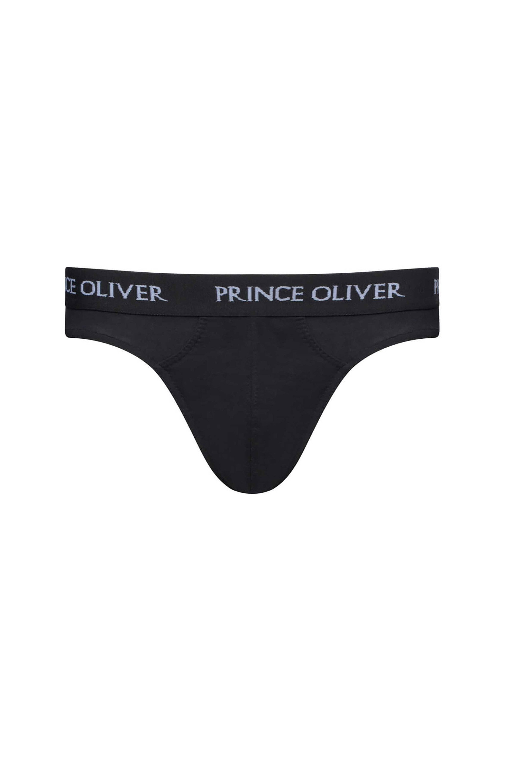 PRINCE OLIVER Prince Oliver σετ ανδρικά εσώρουχα slip με λογότυπo - 33029033 Μαύρο