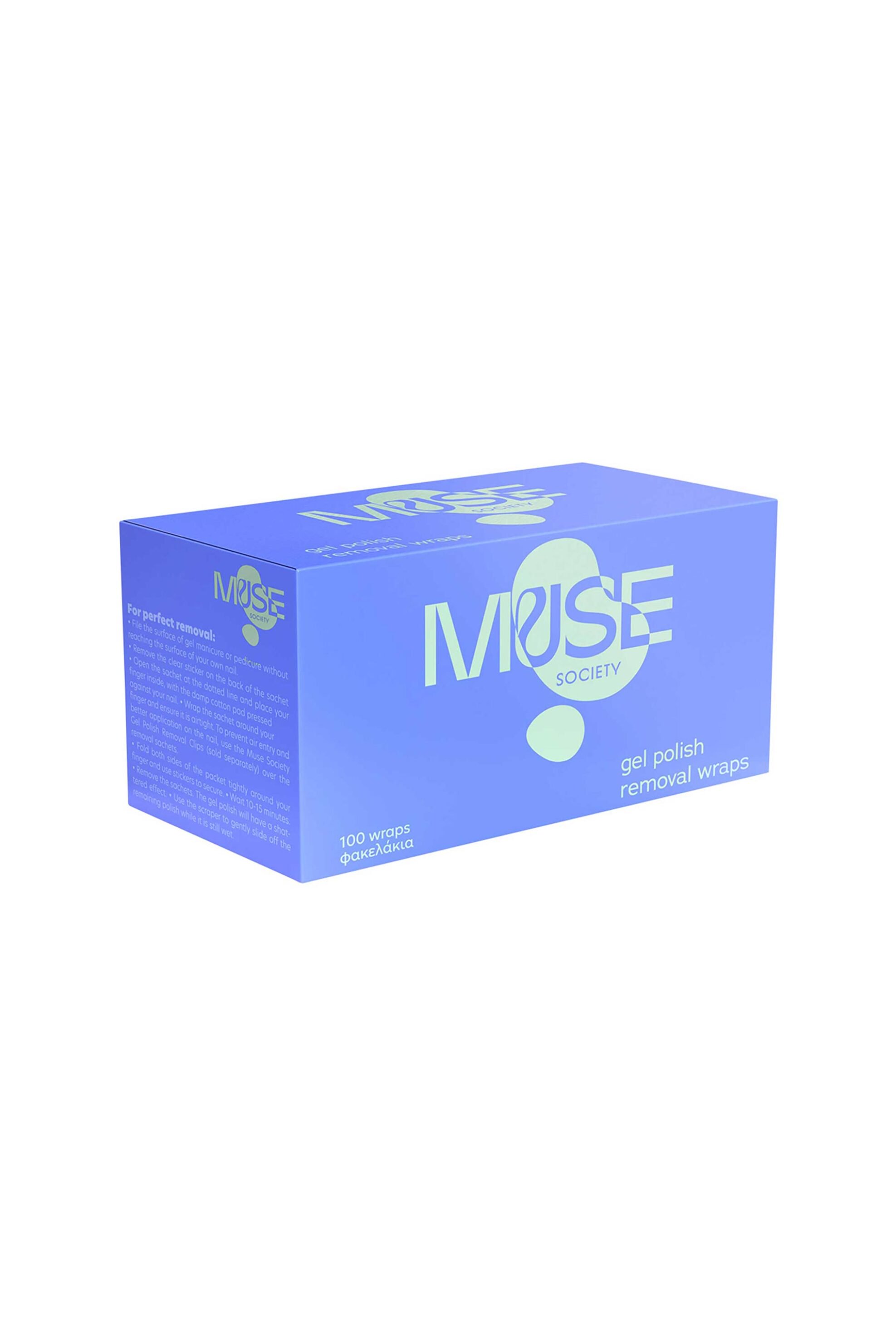 MUSE SOCIETY Muse Society Gel Polish Removal Wraps (100 τεμάχια) - T24A100W